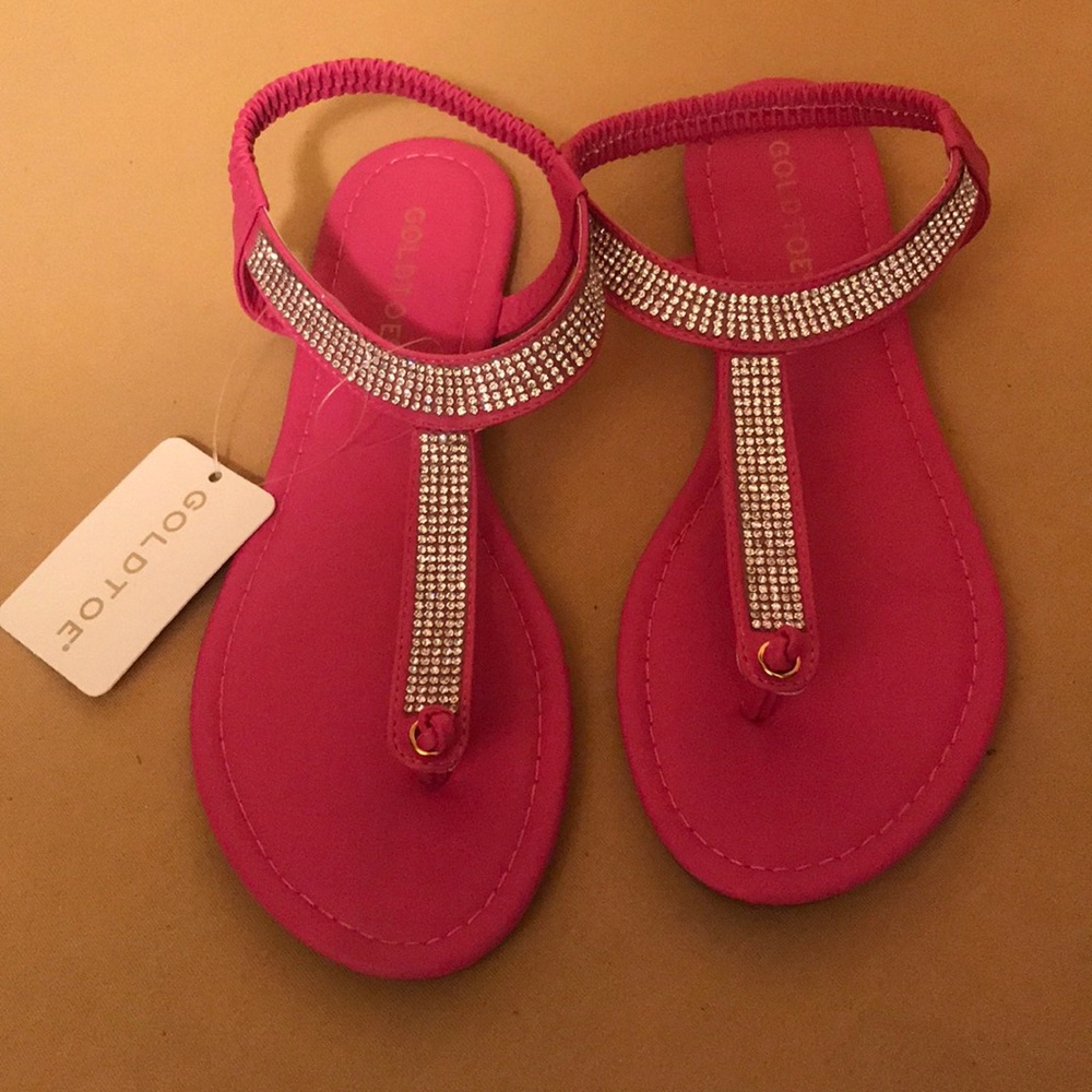 Gold Toe women’s ankle strap Thong Sandal NWT